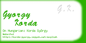 gyorgy korda business card
